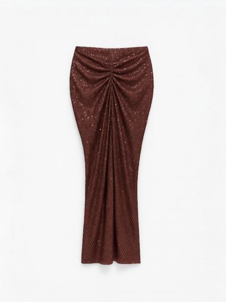 Falda Straus Marrón