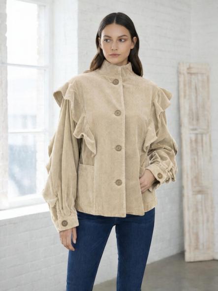 Chaquetón Pana Olivia Beige