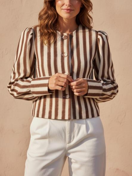 Chaqueta Wide Marrón 