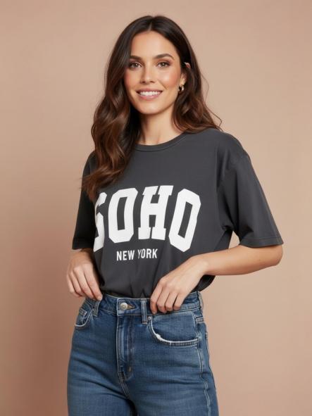 Camiseta Soho Gris Oscuro