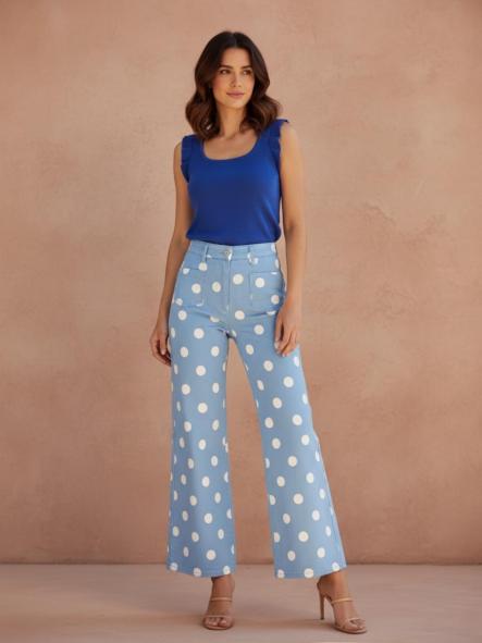 Jeans Topos Azul [0]