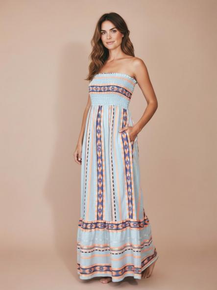 Vestido Étnic Celeste