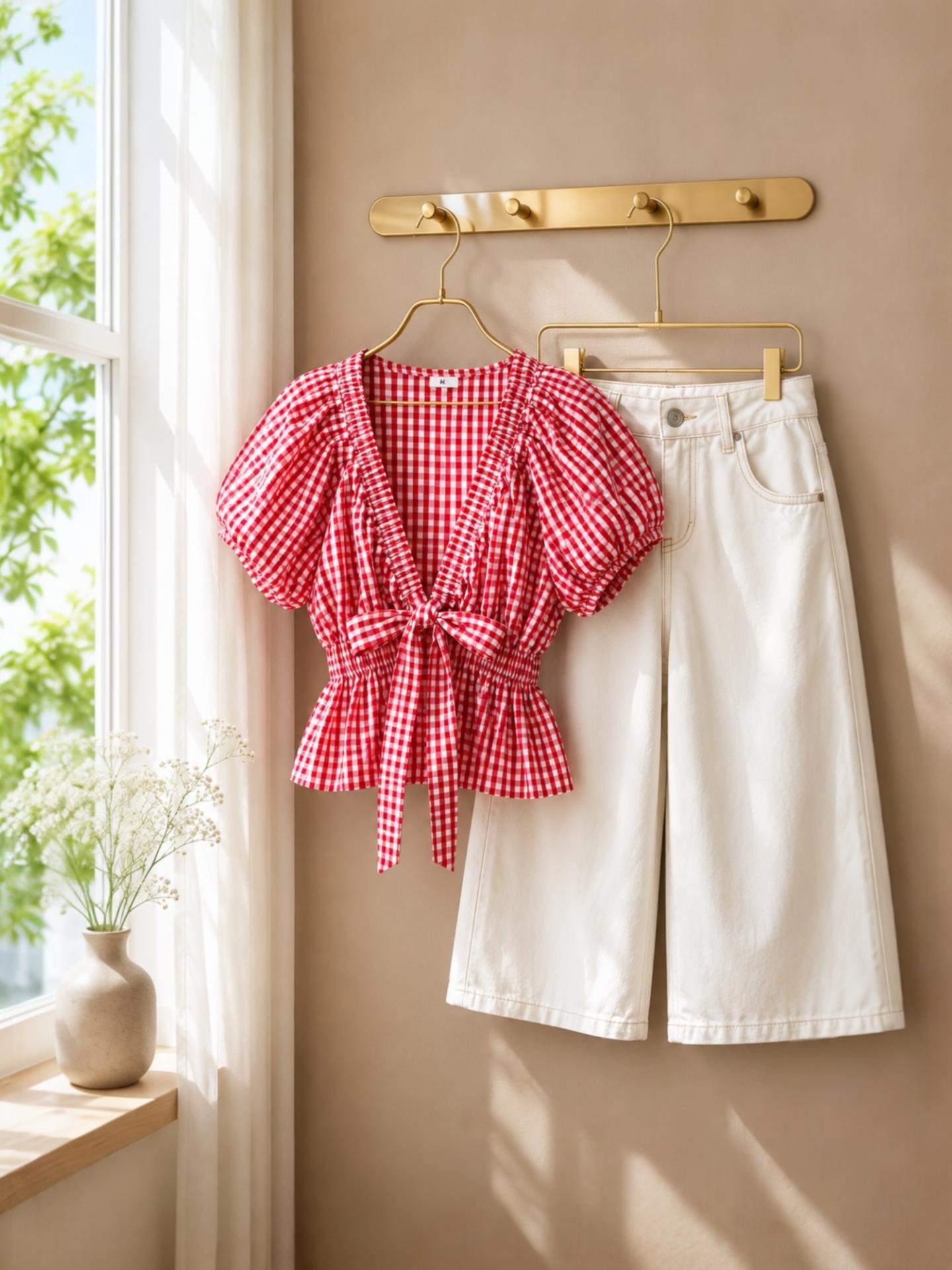 Top Peplum Vichy