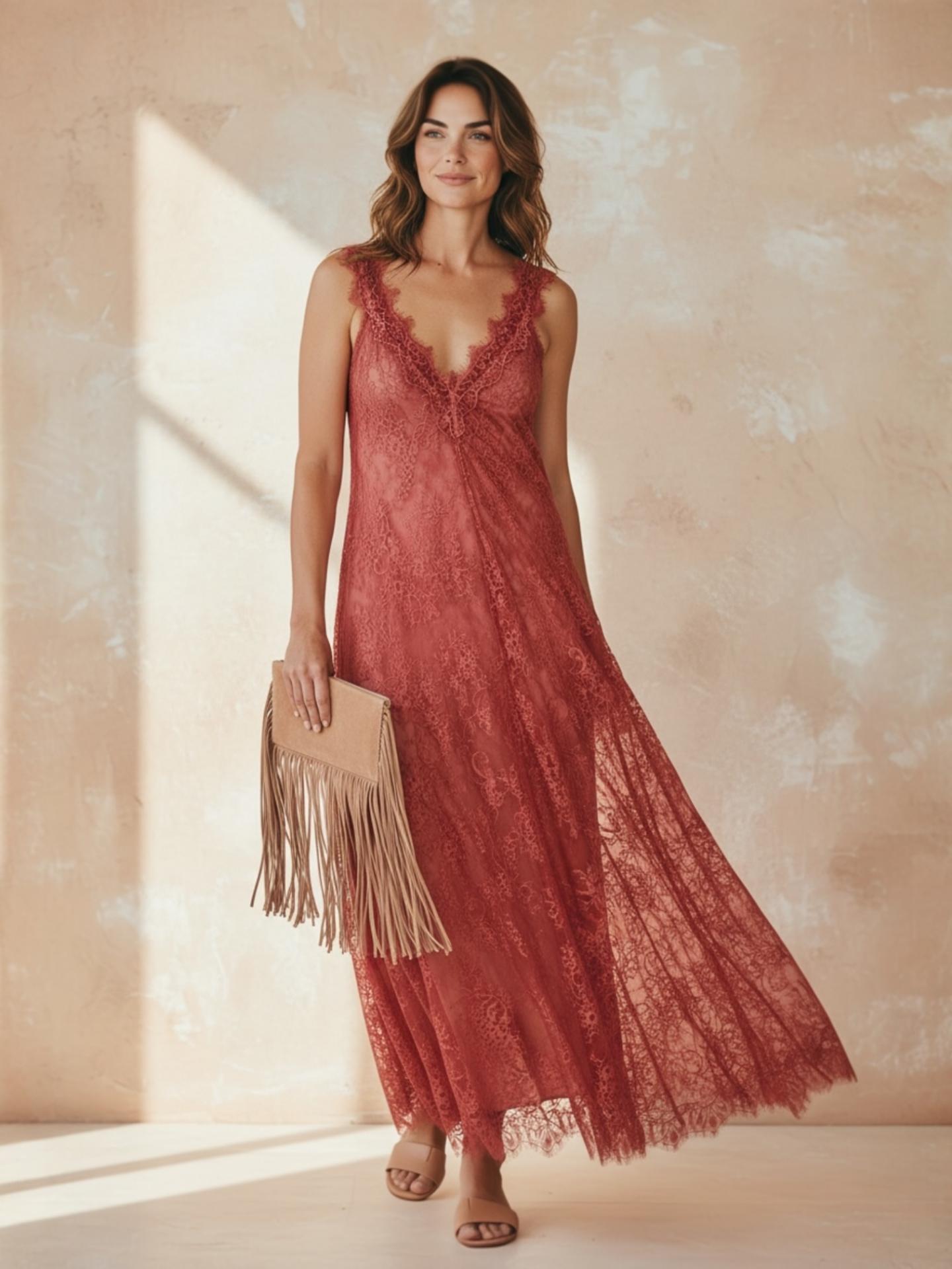 Vestido Loure Teja