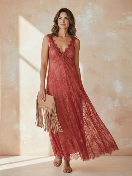 Vestido Loure Teja 