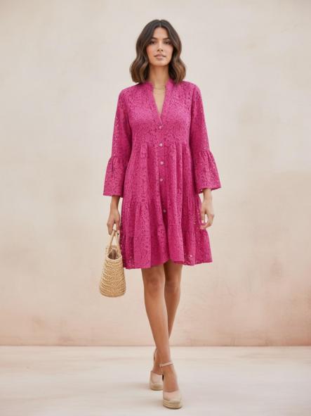 Vestido Reisa Fucsia