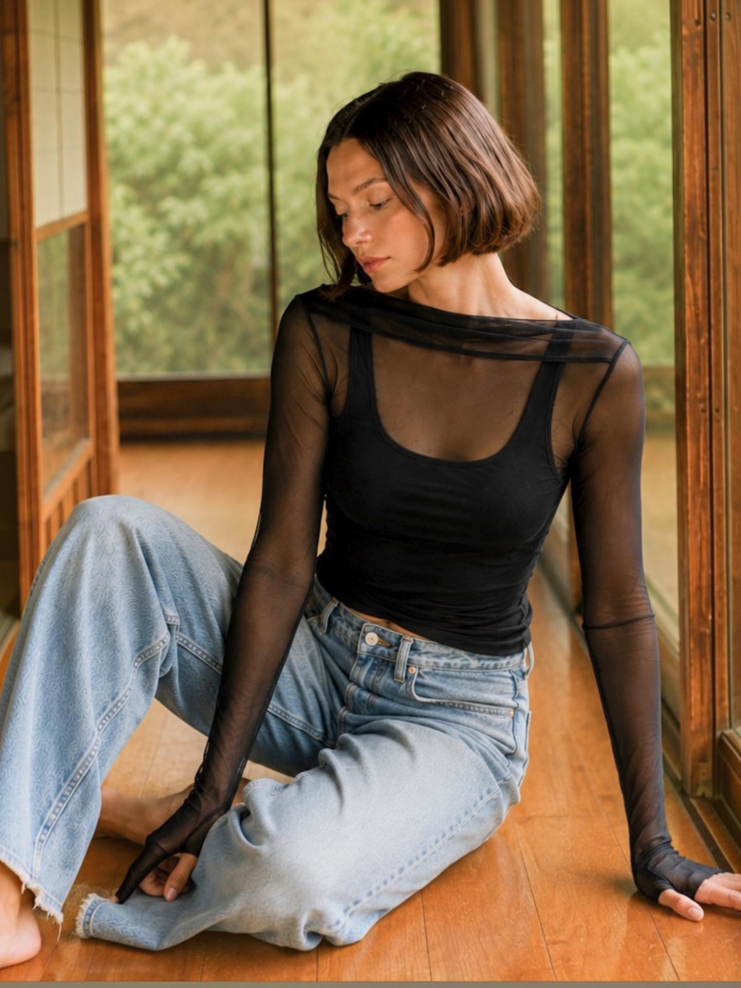 Camiseta Ligerie Negro