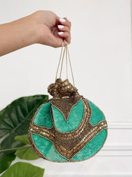 Bolso Pedrería Verde