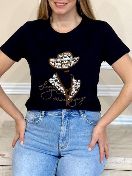 Camiseta Hat Negro [1]