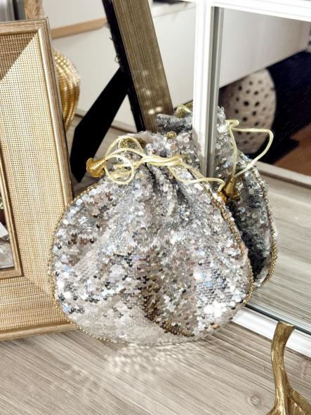 Bolso Lentejuelas Plata