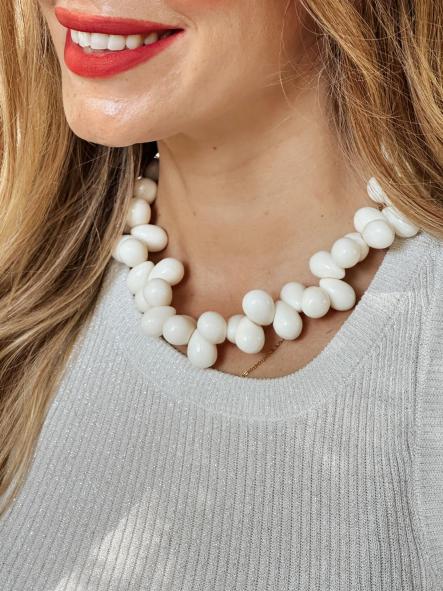 Collar Gotas Blanco 