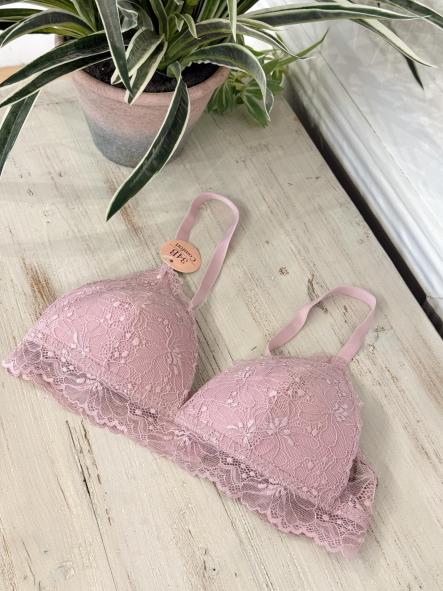 Sujetador Encaje Rosa