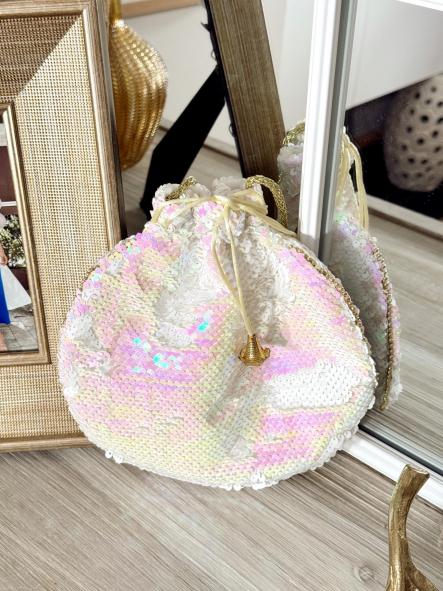 Bolso Lentejuelas Blanco