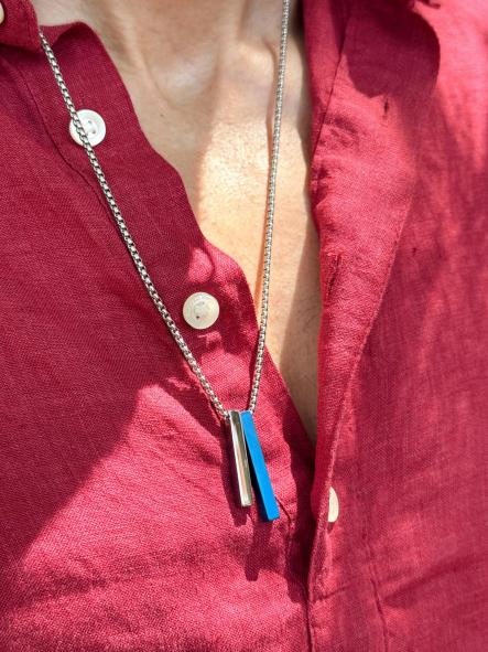 Collar Doble Azul