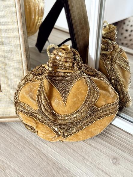 Bolso Pedrería Amarillo
