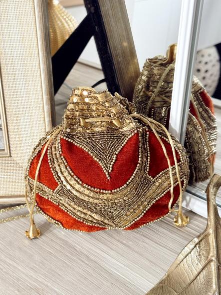 Bolso Pedrería Terracota
