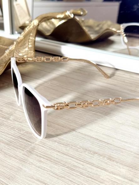 Gafas Patilla Dorada Blanco  [0]