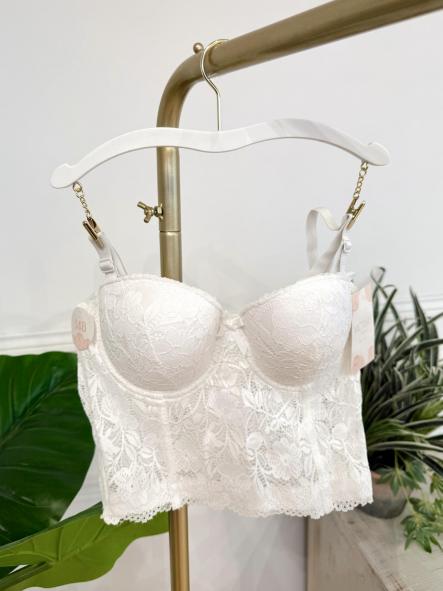 Sujetador Encaje Push Up Blanco