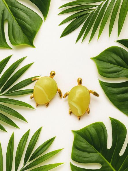 Pendientes Tortuga Lima [0]
