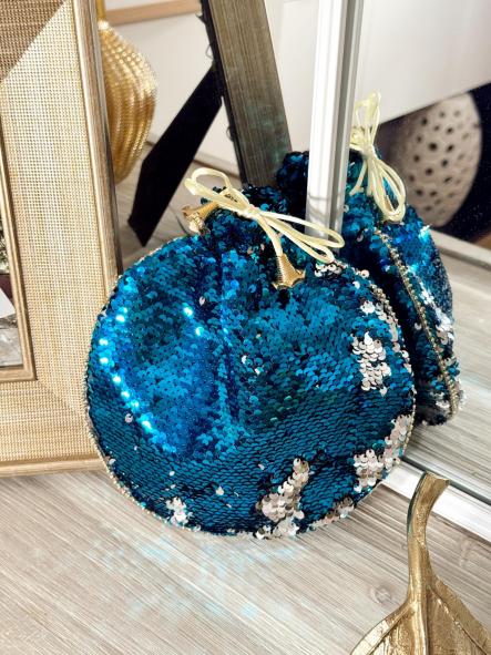Bolso Lentejuelas Azul