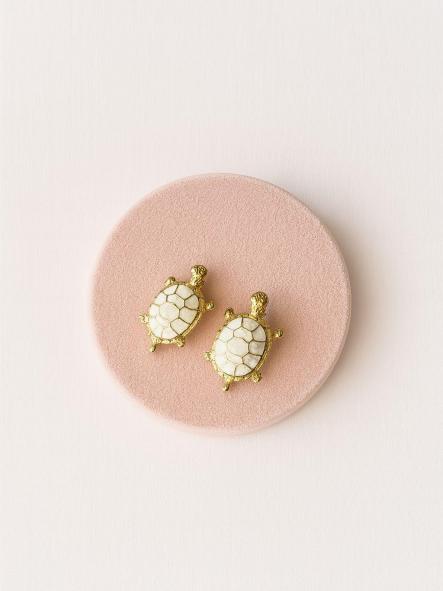 Pendientes Tortuga Blanco 