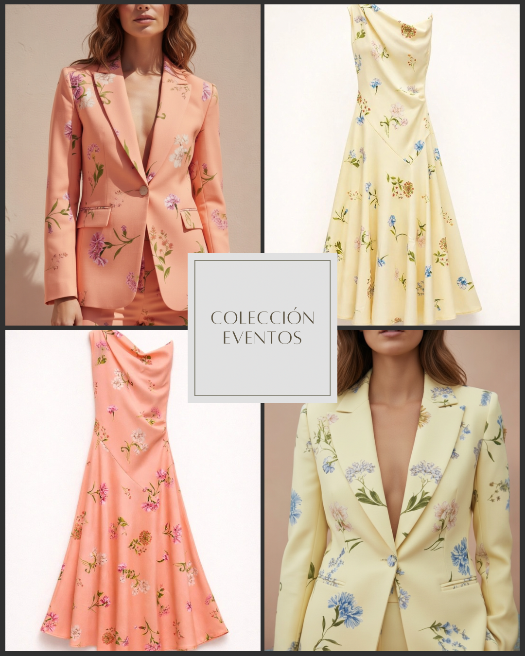 Grey Pink Neutral Pastel Elegant Aesthetic Clothing Boutique Photo Collage Instagram Post Portrait.png