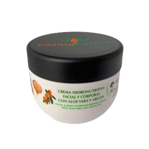 Crema hidronutritiva facial y corporal aloe-argán 300ml