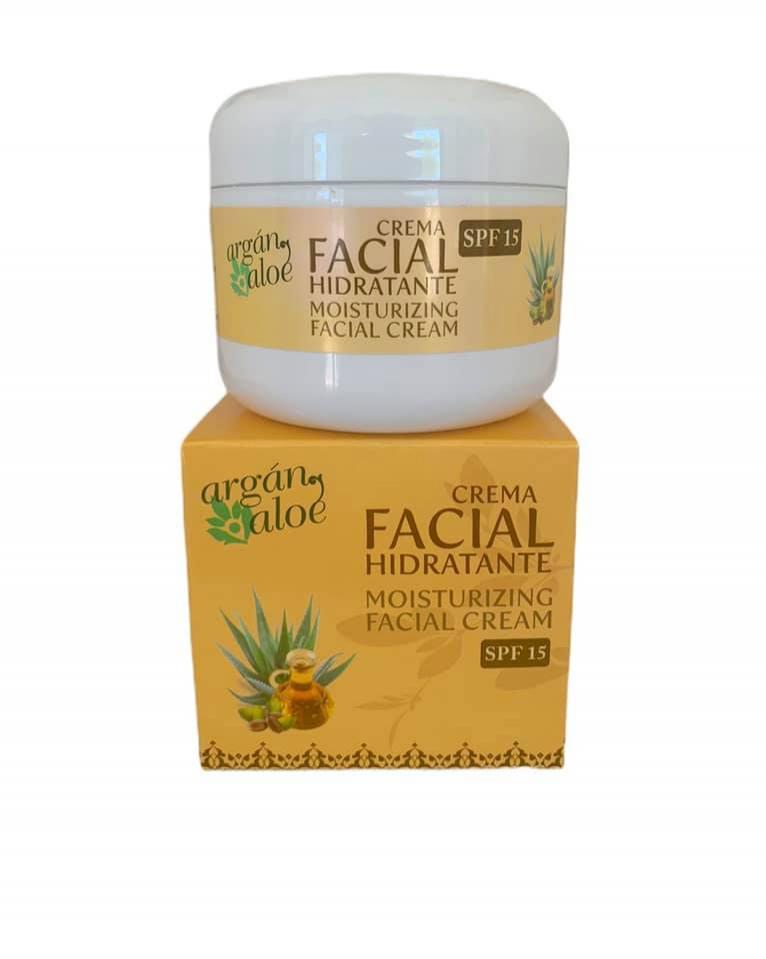 Crema facial hidratante argán y aloe (100ml)