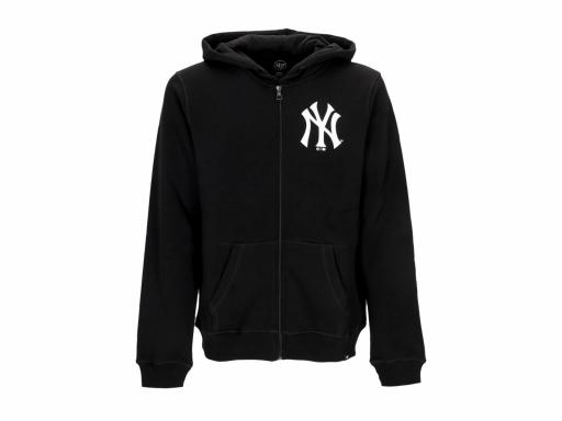 47 BRAND Sudadera MLB New York Yankees Imprint 47 Burnside Full Zip Hood Black Negra