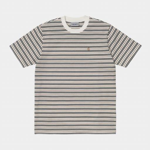 CARHARTT WIP Camiseta S/S Akron T-Shirt Stripe Wax [1]