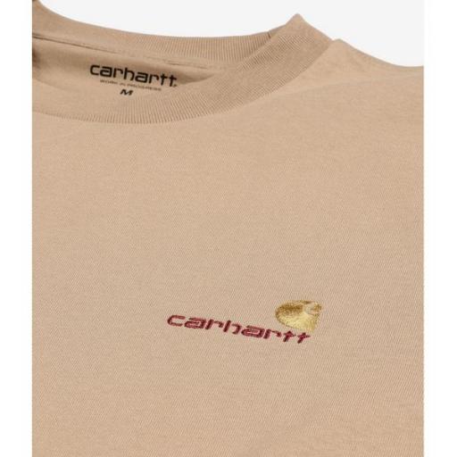 CARHARTT Camiseta S/S American Script Dusty H Brown [1]