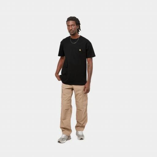 CARHARTT WIP Camiseta S/S Chase Black Gold [2]