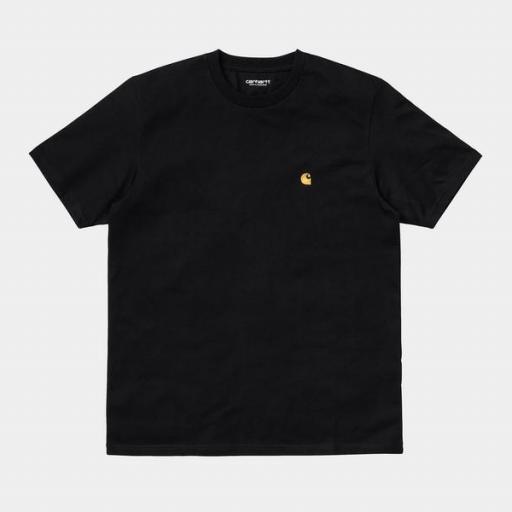 CARHARTT Camiseta S/S Chase Black Gold [3]