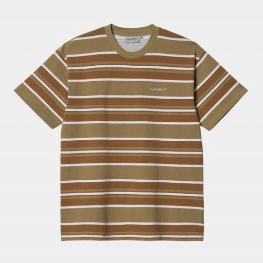 CARHARTT Camiseta S/S Corfield T-Shirt Corfield Stripe Leather [3]