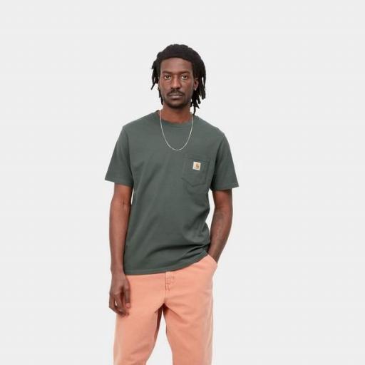 CARHARTT Camiseta S/S Pocket Hemlock Green