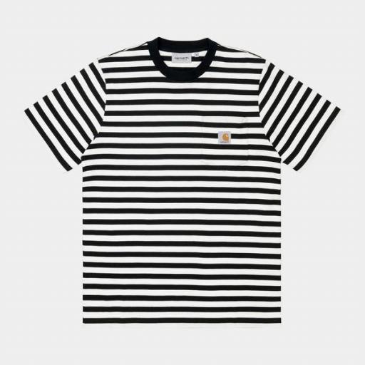 CARHARTT WIP Camiseta S/S Scotty Pocket T-Shirt Black White [0]