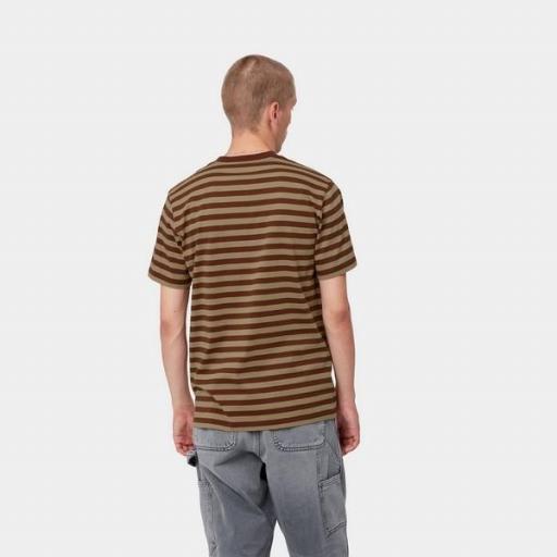 CARHARTT WIP Camiseta S/S Scotty Pocket T-Shirt Stripe Offroad Tanami [1]