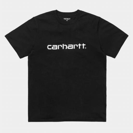 CARHARTT WIP Camiseta S/S Script T-Shirt Black Reflective Grey [0]