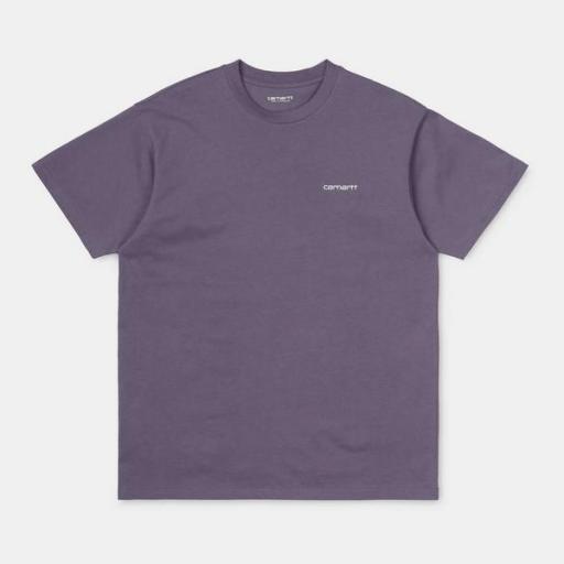 CARHARTT WIP Camiseta S/S Script Embroidery T-S Decent Purple White [0]