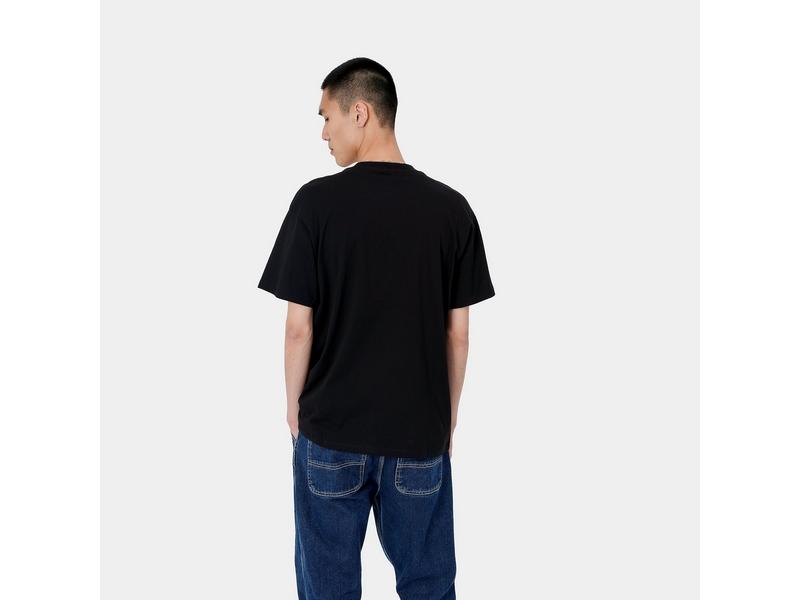 CARHARTT Camiseta S/S Script Embroidery T-S Frosted Black White