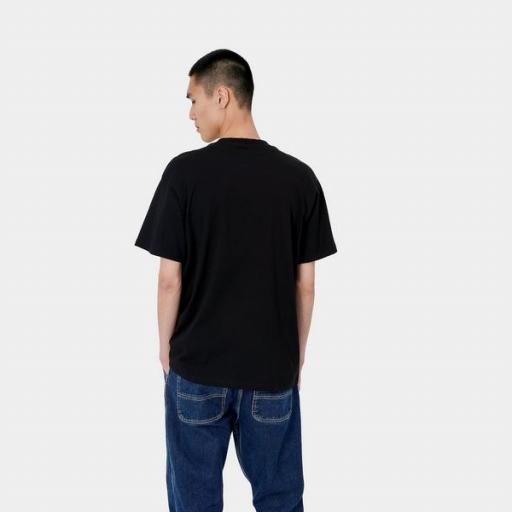 CARHARTT WIP Camiseta S/S Script Embroidery T-S Frosted Black White [0]