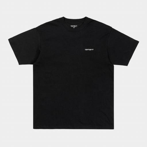 CARHARTT Camiseta S/S Script Embroidery T-S Frosted Black White [3]