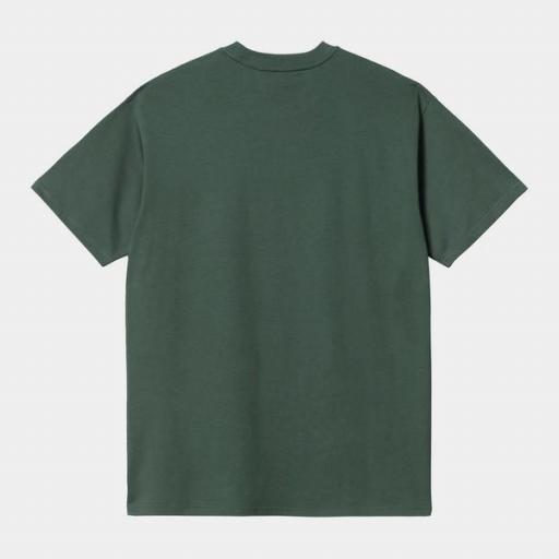 CARHARTT Camiseta S/S Script Embroidery T-S Hemlock Green White [1]