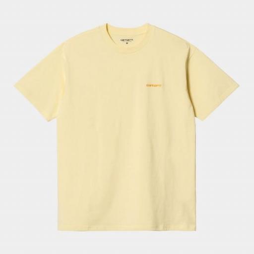 CARHARTT Camiseta S/S Script Embroidery T-S Hemlock Soft Yellow Popsicle [0]