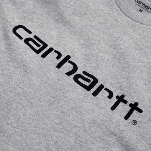 CARHARTT WIP Camiseta S/S Script Grey Heather Black [3]