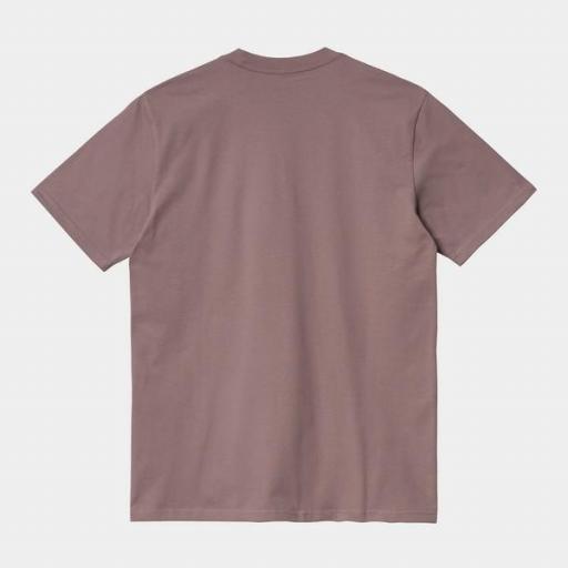 CARHARTT WIP Camiseta S/S Script T-Shirt Earthy Pink Black [1]