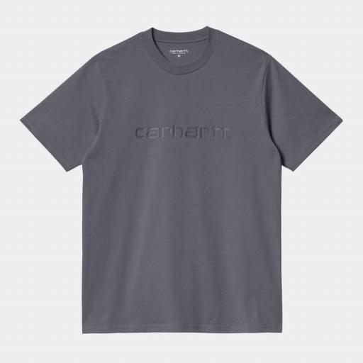 CARHARTT Camiseta S/S Script T-Shirt Earthy Shiver Blacksmith [2]
