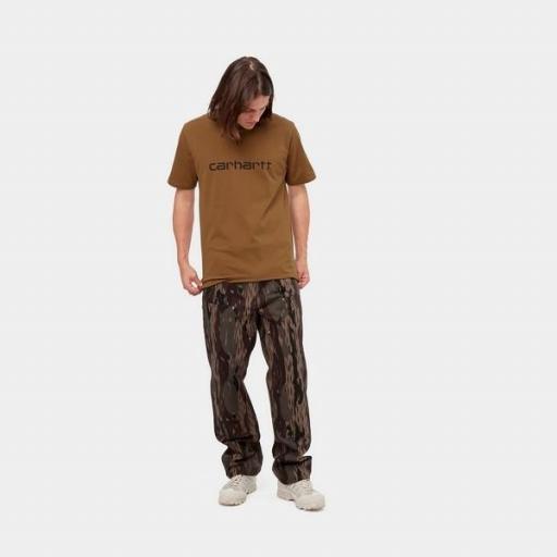 CARHARTT WIP Camiseta S/S Script T-Shirt Hamilton Brown Black [2]