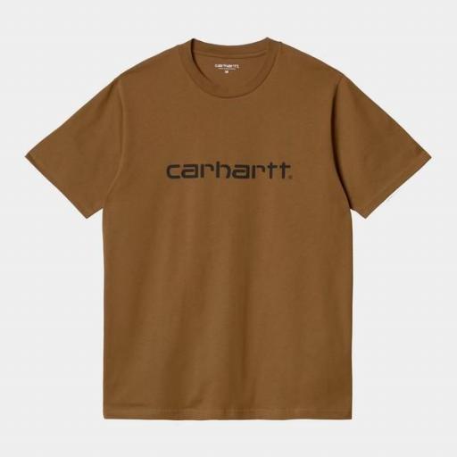 CARHARTT WIP Camiseta S/S Script T-Shirt Hamilton Brown Black [3]