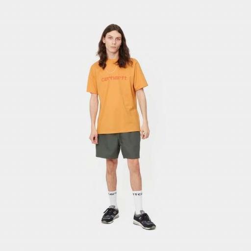 CARHARTT WIP Camiseta S/S Script T-Shirt Pale Orange Elba [3]